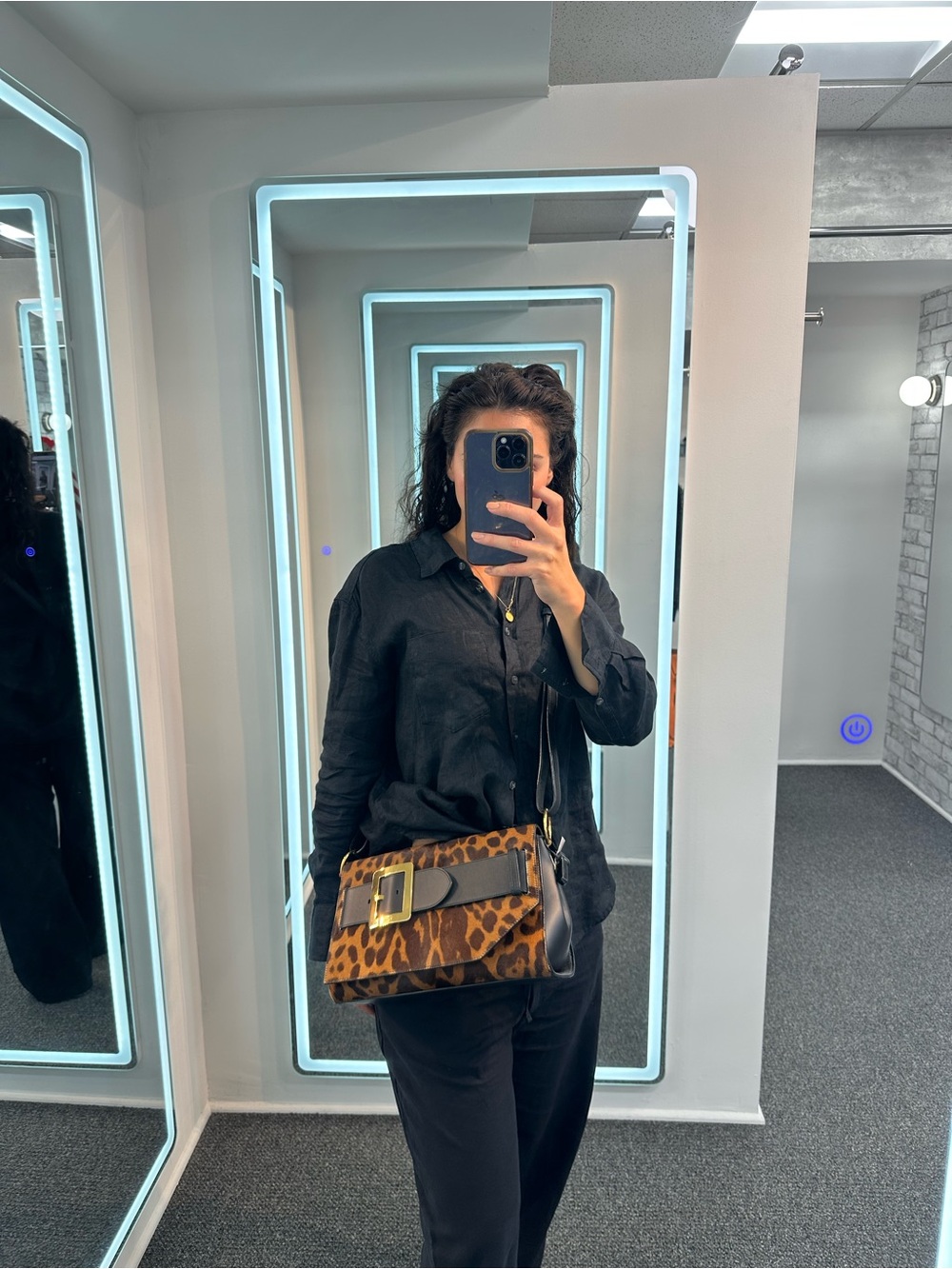 Bally pony hair crossbody bag